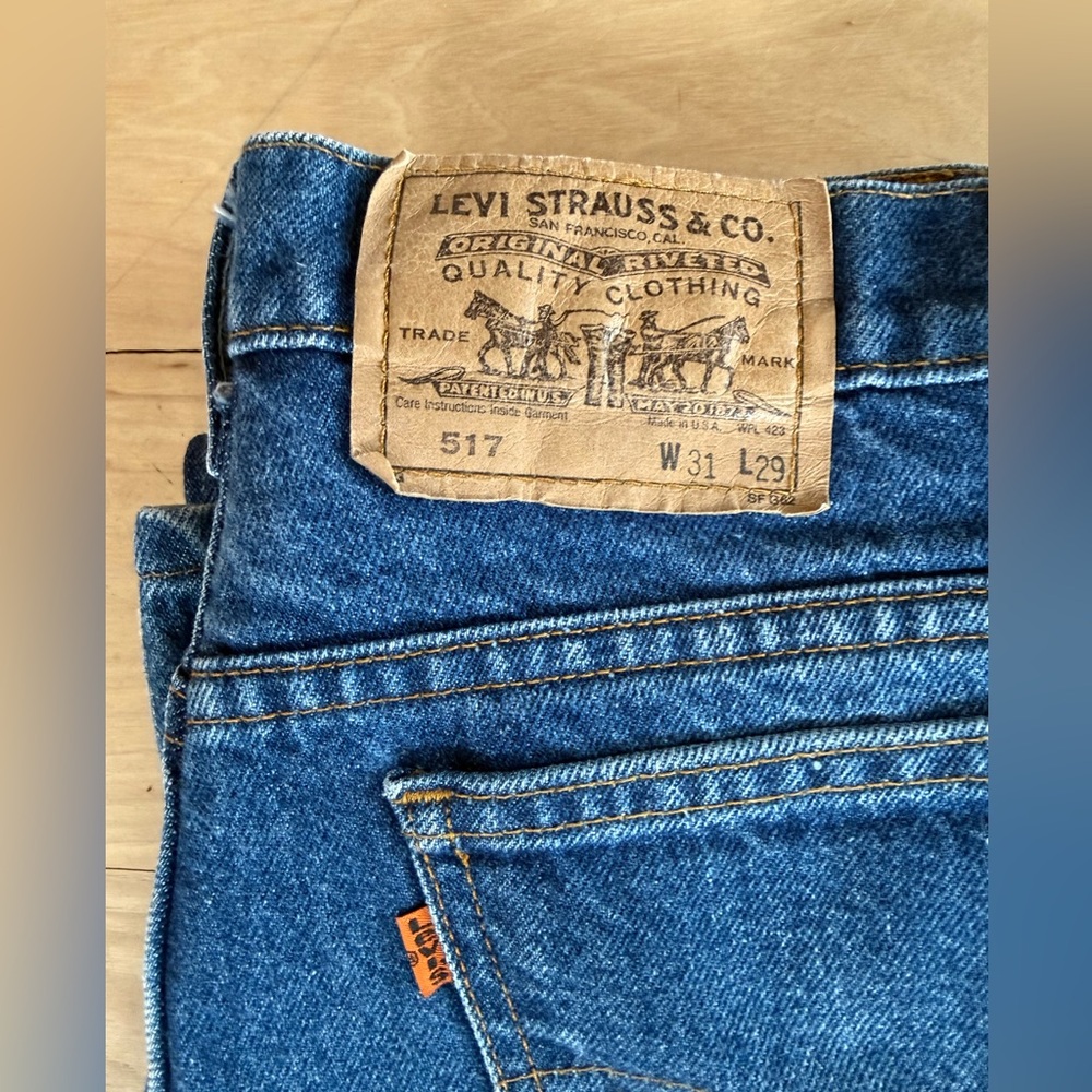 Vintage Levi’s 517 USA orange tab Jeans